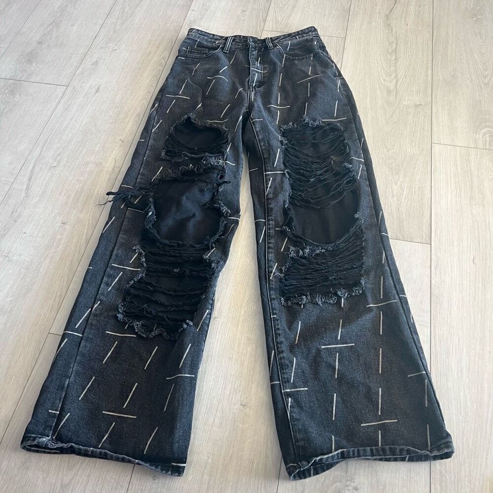 Momokrom Heavy Distressed Baggy Jeans size M